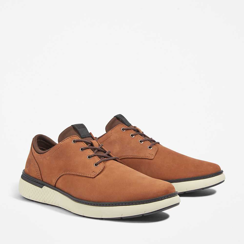 Brown Men's Timberland Cross Mark Oxfords Shoes | Israel-2307849