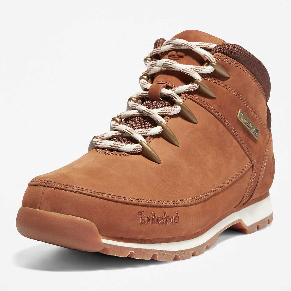 Brown Men's Timberland Euro Sprint Mid Hiking Boots | Israel-4871605