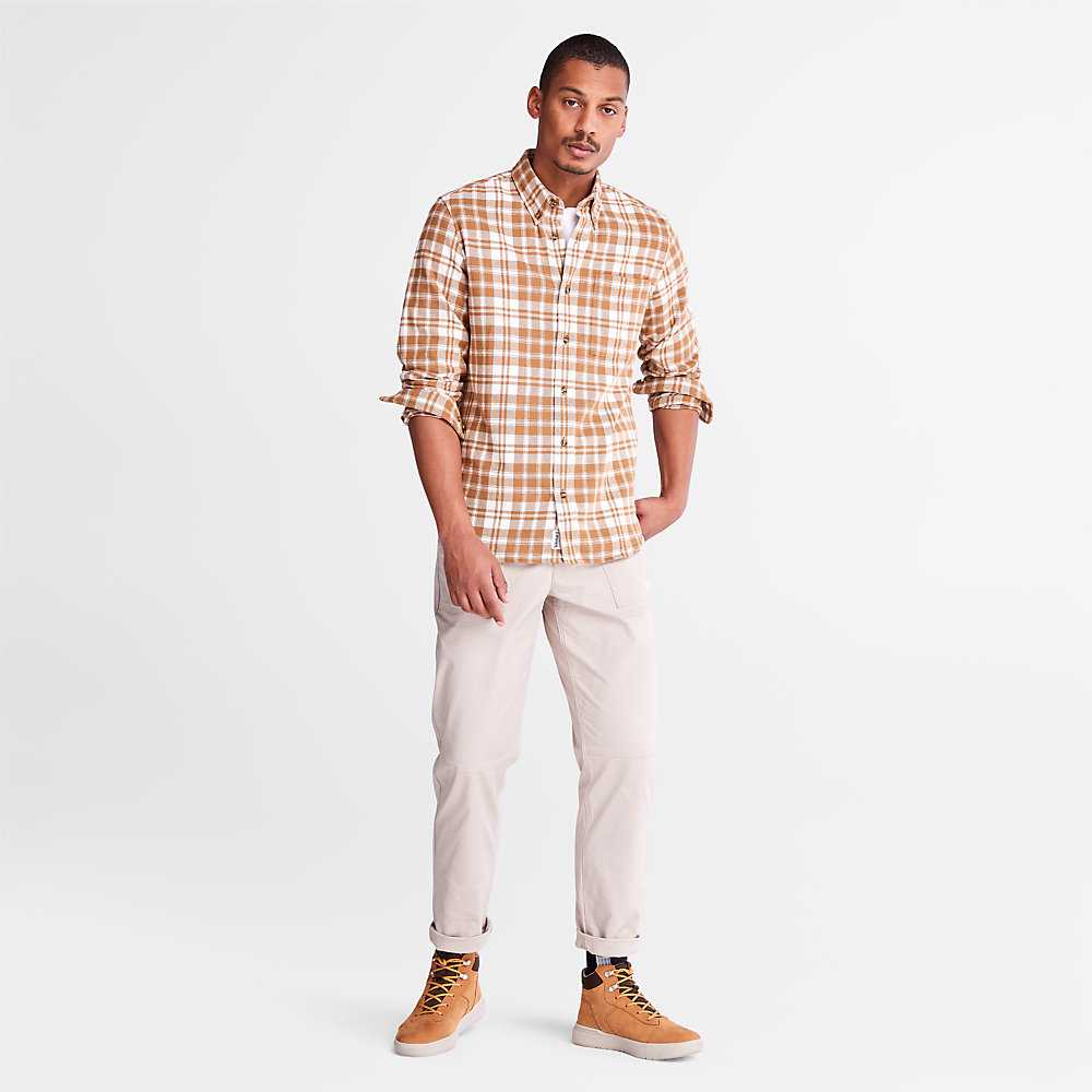 Brown Men's Timberland Flannel Check Shirt | Israel-4321857