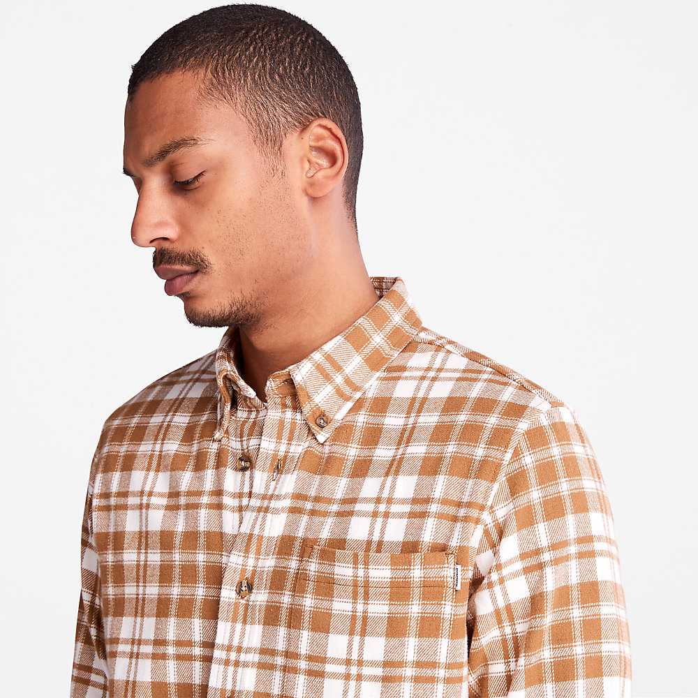 Brown Men's Timberland Flannel Check Shirt | Israel-4321857