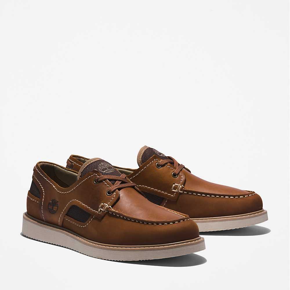 Brown Men's Timberland Newmarket II Boat Shoes | Israel-8927460