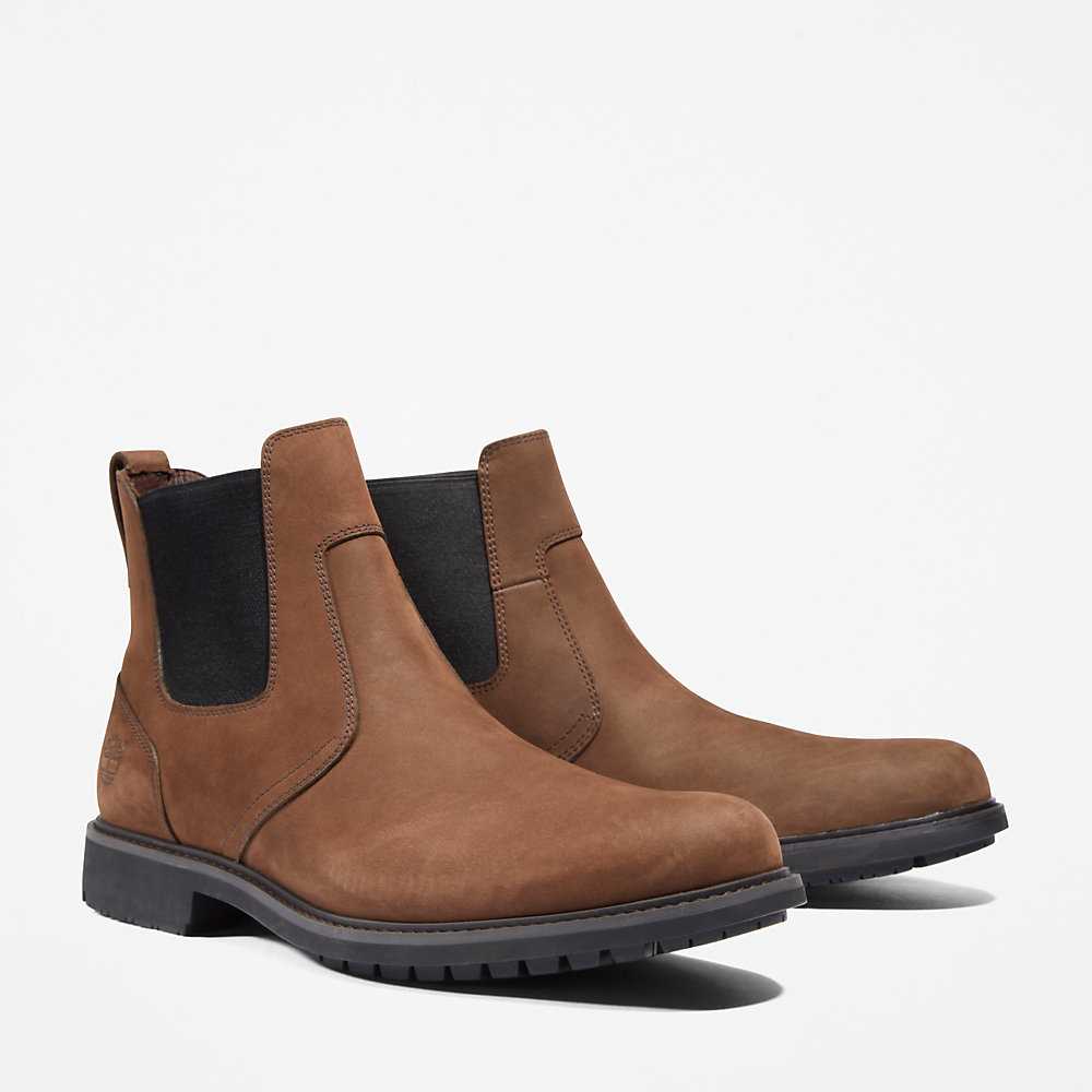 Brown Men's Timberland Stormbucks Chelsea Boots | Israel-6138452