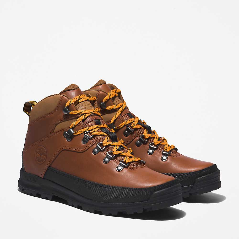 Brown Men's Timberland World Hiker Hiking Boots | Israel-9814620