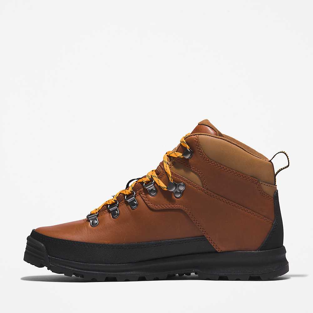 Brown Men's Timberland World Hiker Hiking Boots | Israel-9814620