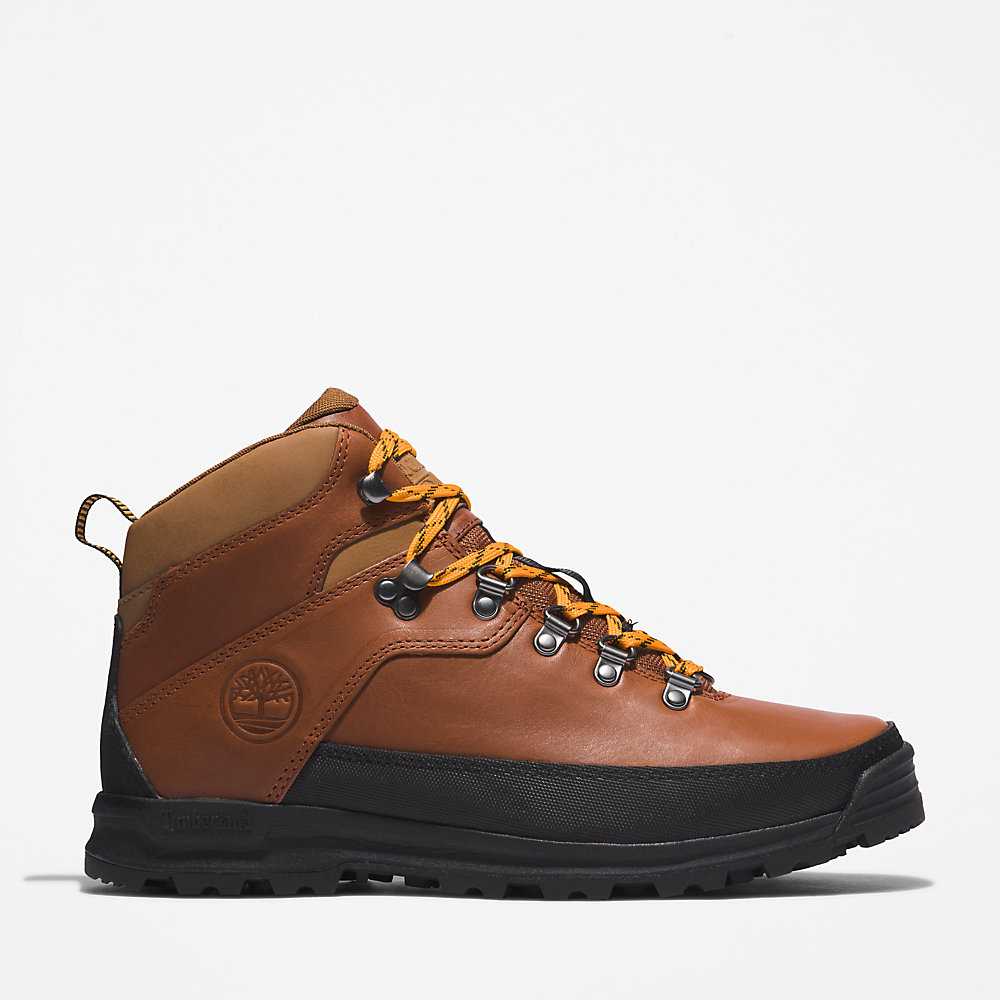 Brown Men\'s Timberland World Hiker Hiking Boots | Israel-9814620