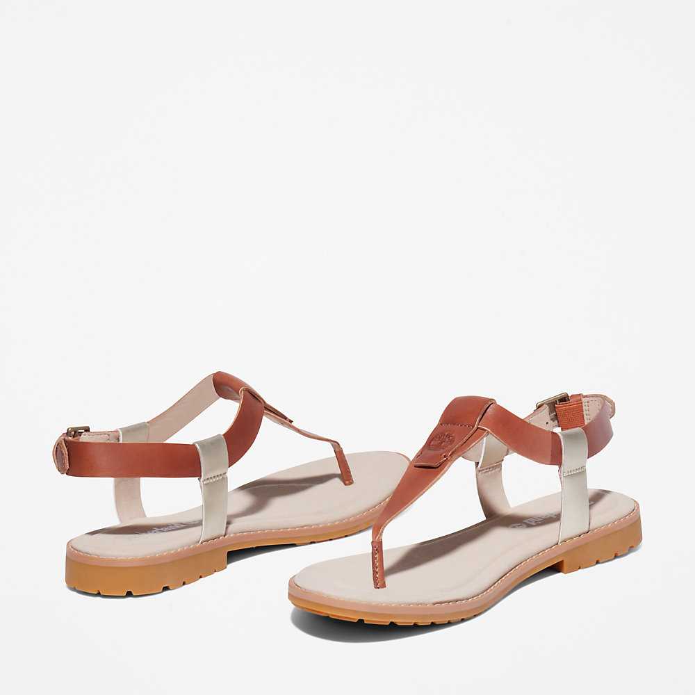 Brown Women's Timberland Chicago Riverside Thong Sandals | Israel-7245631