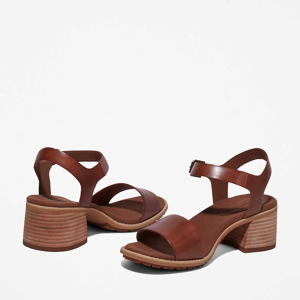 Brown Women's Timberland Laguna Shore Sandals | Israel-2846197