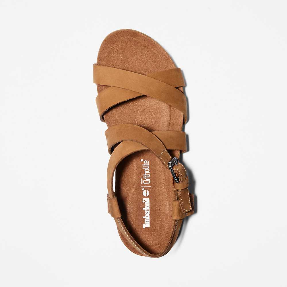 Brown Women's Timberland Malibu Waves Sandals | Israel-2918745