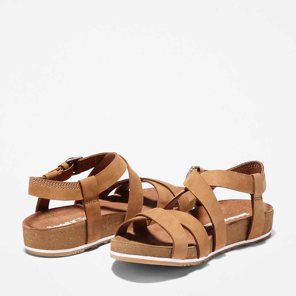 Brown Women's Timberland Malibu Waves Sandals | Israel-2918745