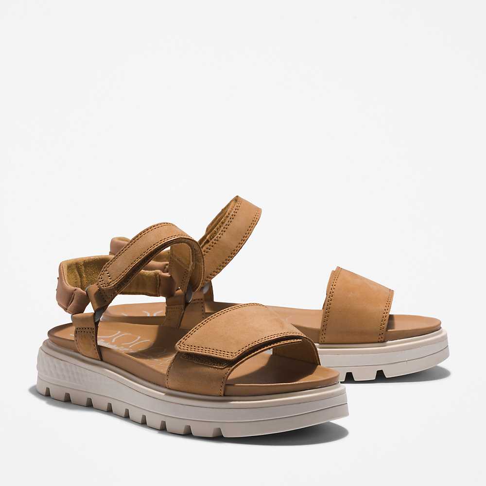 Brown Women's Timberland Ray City Sandals | Israel-9537402