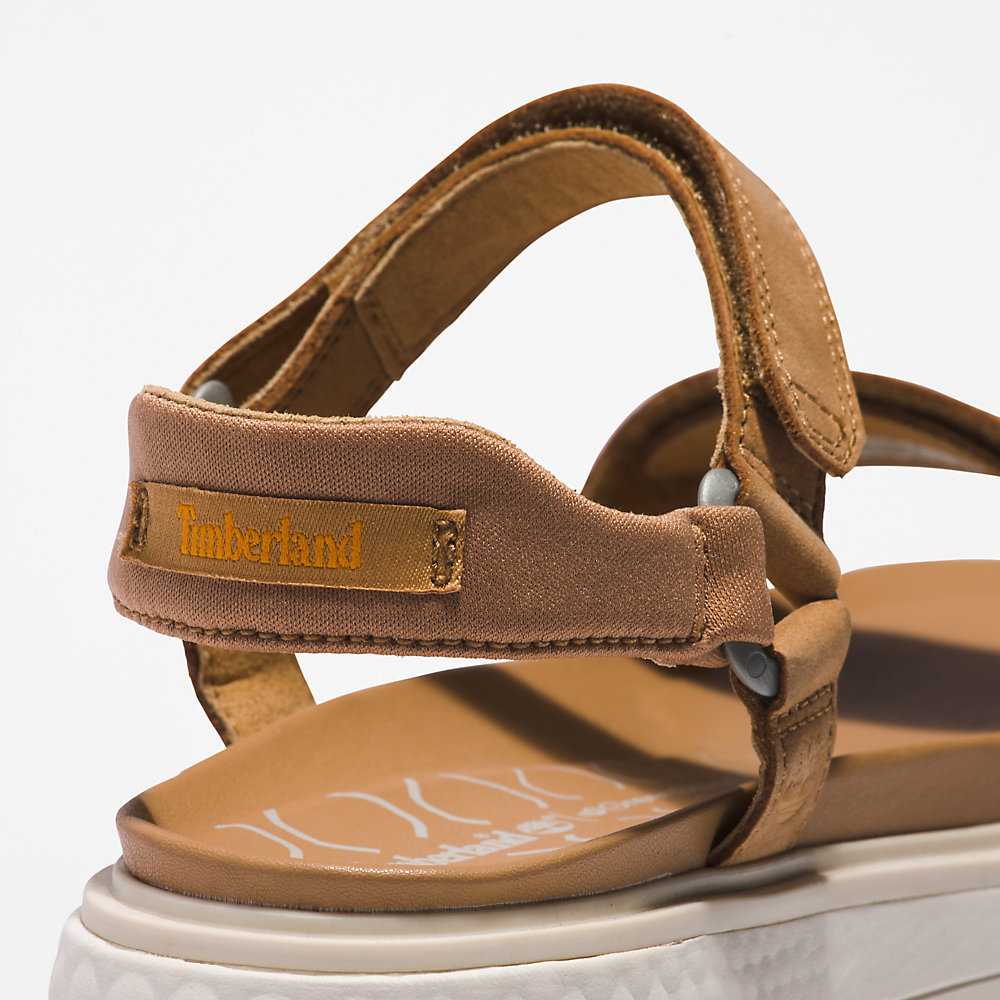 Brown Women's Timberland Ray City Sandals | Israel-9537402