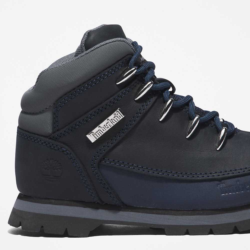 Dark Blue Kids' Timberland Euro Sprint Hiking Boots | Israel-4219544