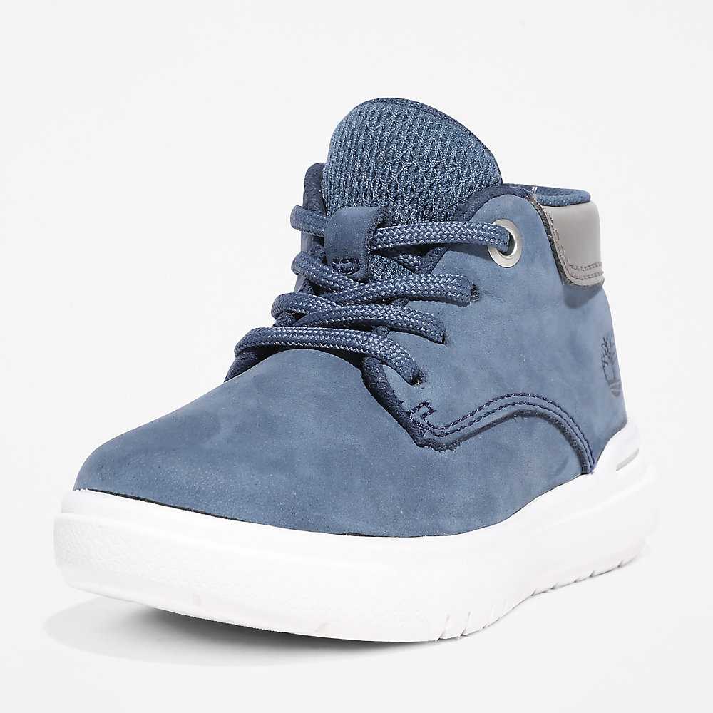 Dark Blue Kids' Timberland Seneca Bay Chukka Boots | Israel-4219595