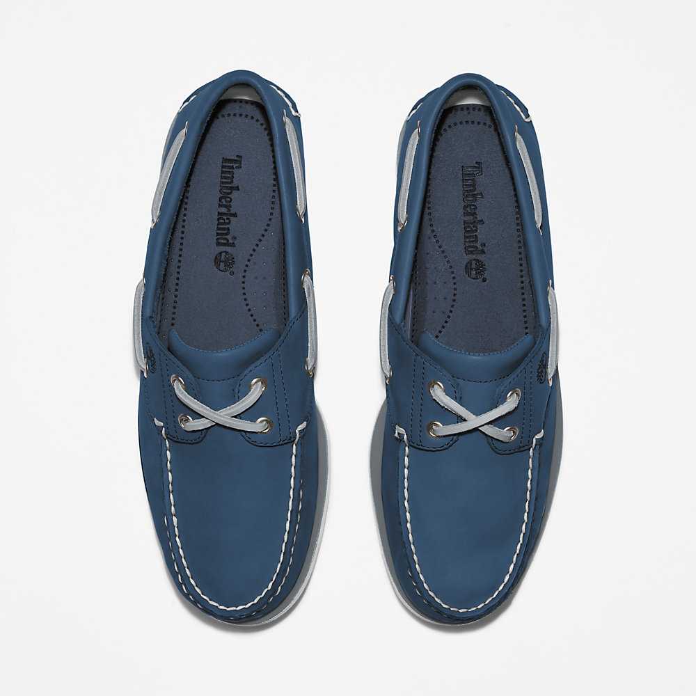 Dark Blue Men's Timberland 2-Eye Classic Boat Shoes | Israel-5267031