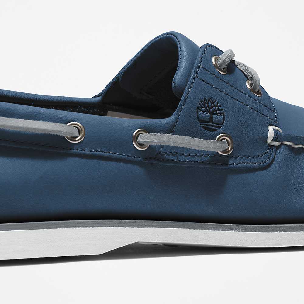 Dark Blue Men's Timberland 2-Eye Classic Boat Shoes | Israel-5267031