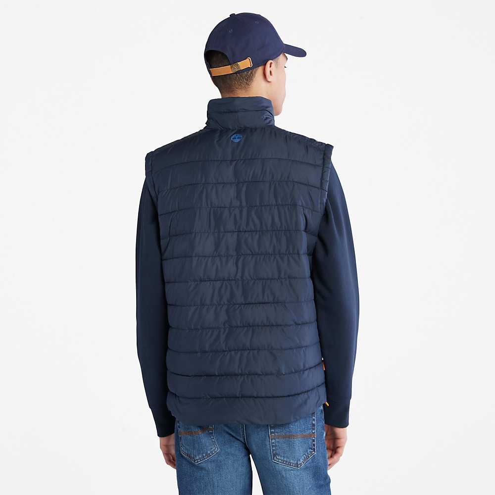 Dark Blue Men's Timberland Axis Peak Vest | Israel-0584219