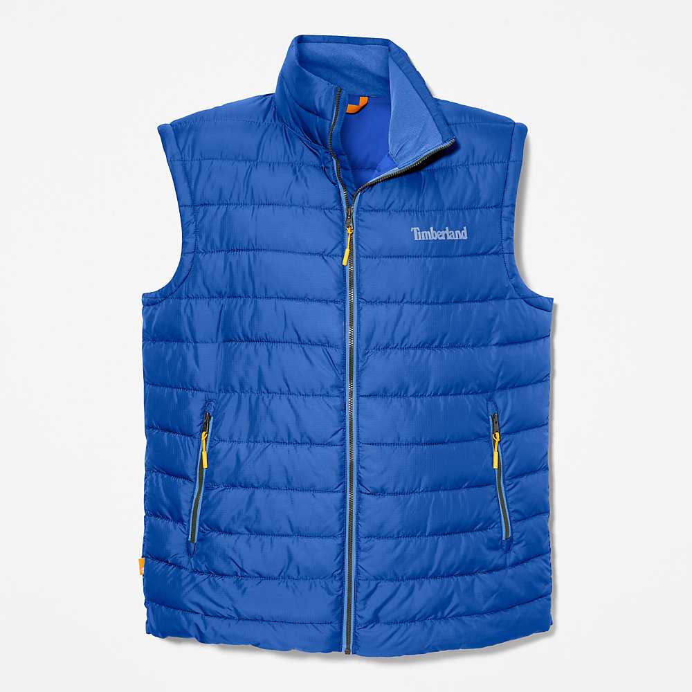 Dark Blue Men's Timberland Axis Peak Vest | Israel-3961547