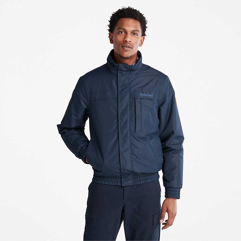 Dark Blue Men\'s Timberland Benton Water-Resistant Insulated Jackets | Israel-2089765