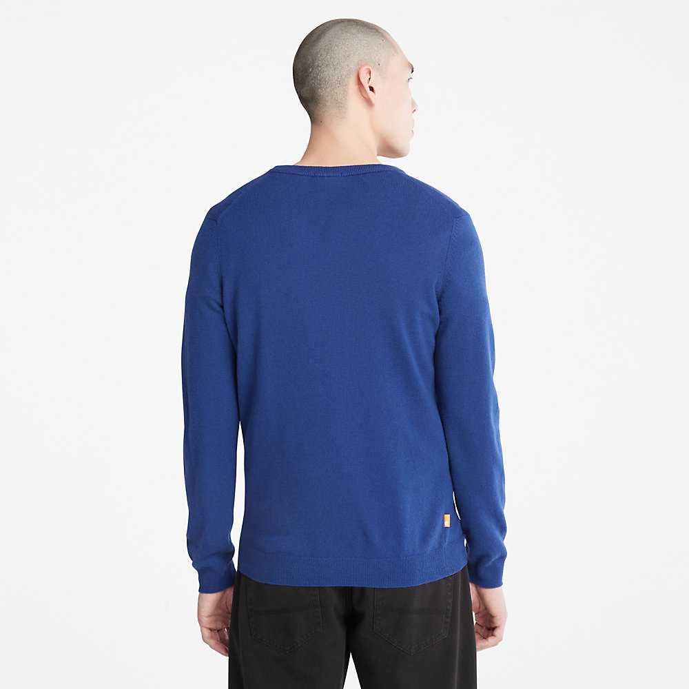 Dark Blue Men's Timberland Cohas Sweatshirt | Israel-0784516