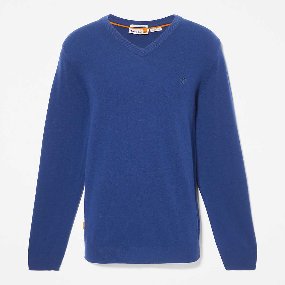 Dark Blue Men's Timberland Cohas Sweatshirt | Israel-0784516