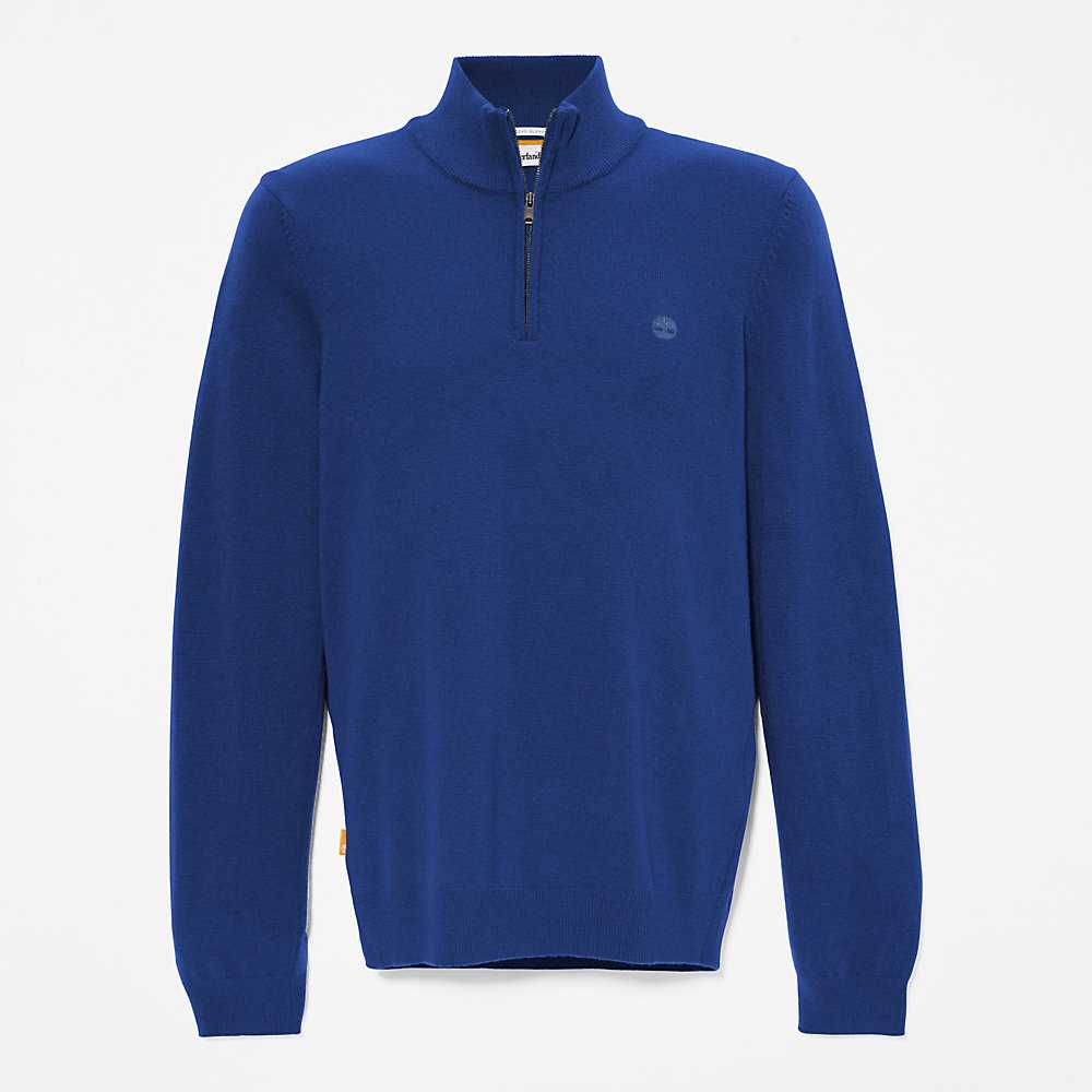 Dark Blue Men's Timberland Cohas Sweatshirt | Israel-1793506