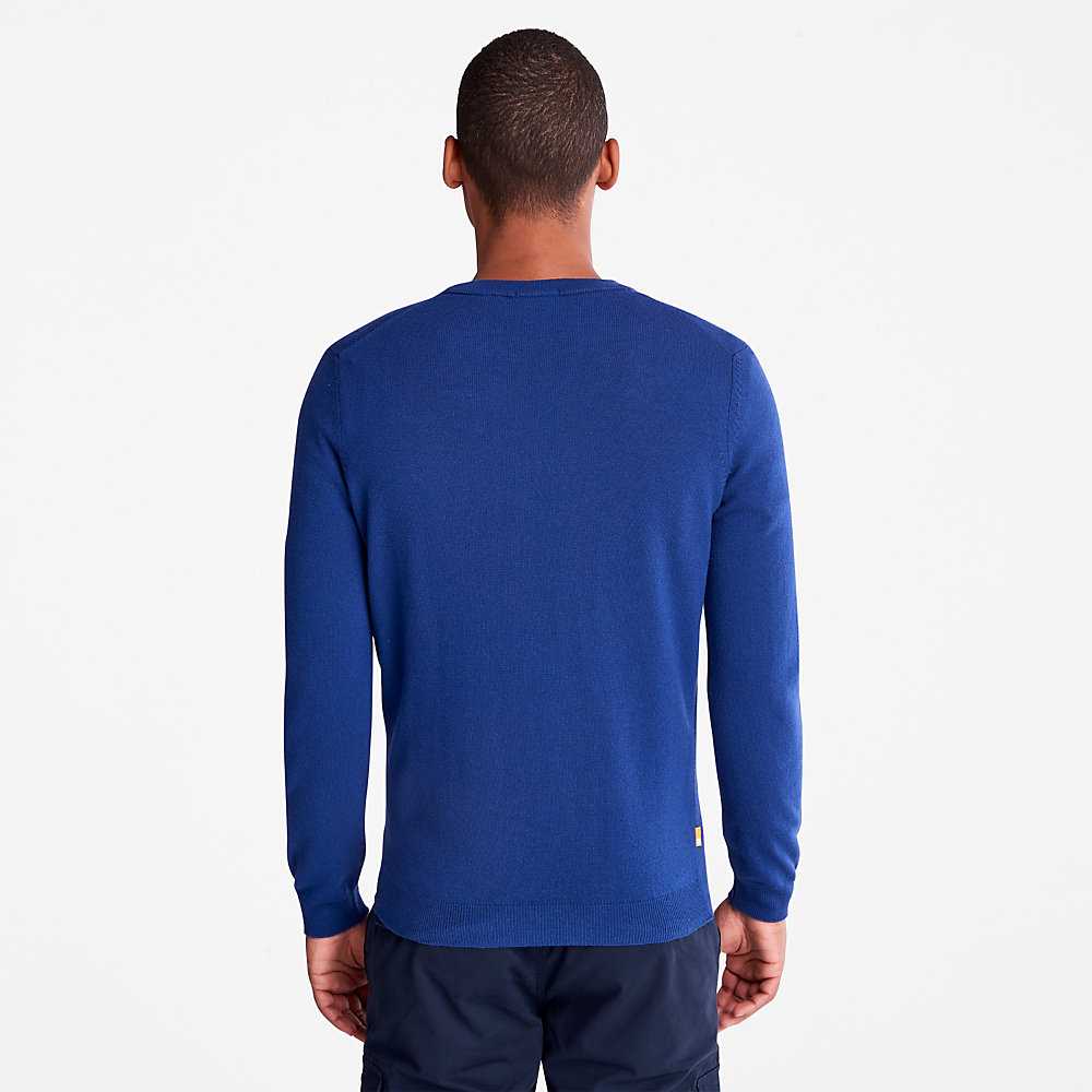 Dark Blue Men's Timberland Cohas Sweatshirt | Israel-3408671