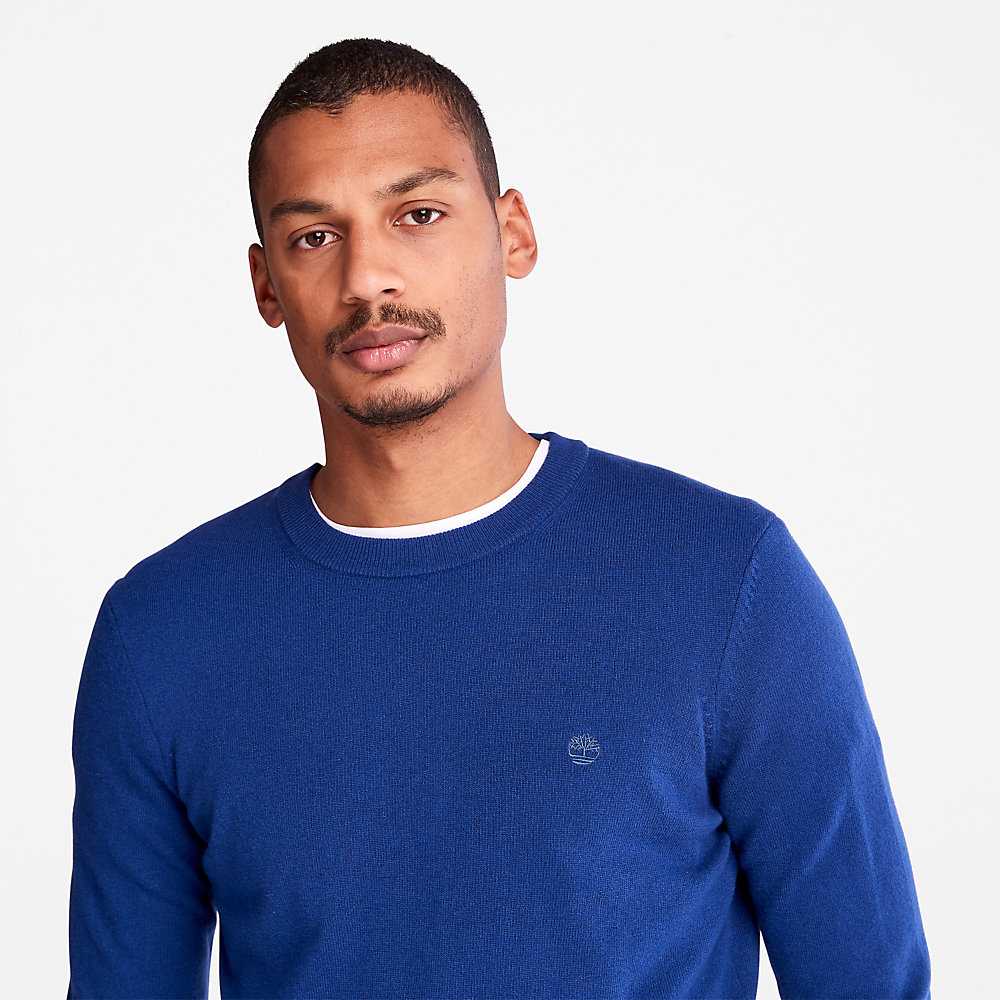 Dark Blue Men's Timberland Cohas Sweatshirt | Israel-3408671