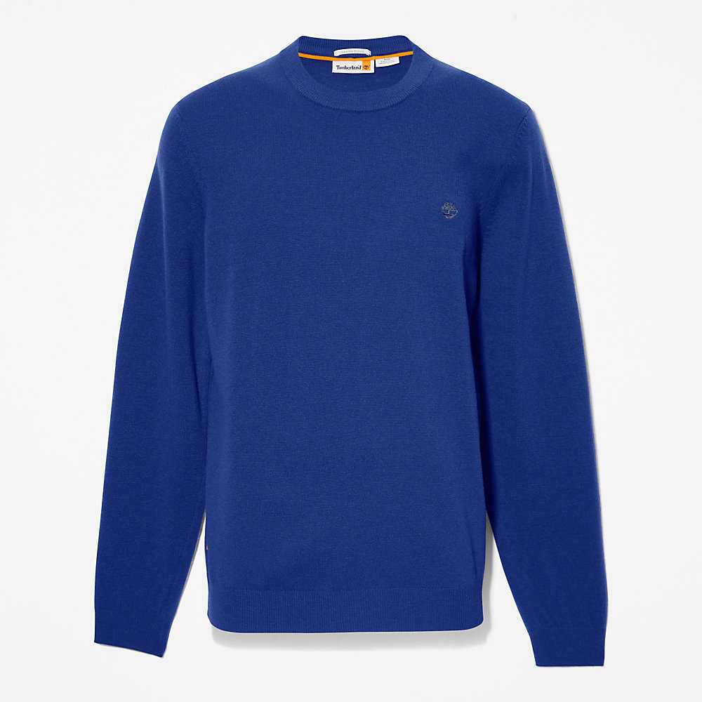 Dark Blue Men's Timberland Cohas Sweatshirt | Israel-3408671