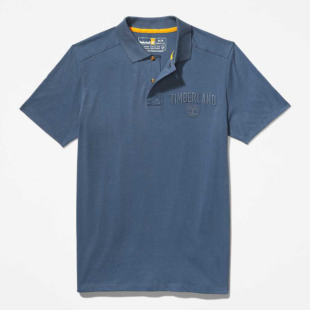 Dark Blue Men's Timberland Earthkeepers Polo Shirts | Israel-2704198