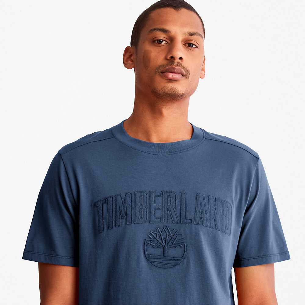 Dark Blue Men's Timberland Earthkeepers T Shirts | Israel-2816549