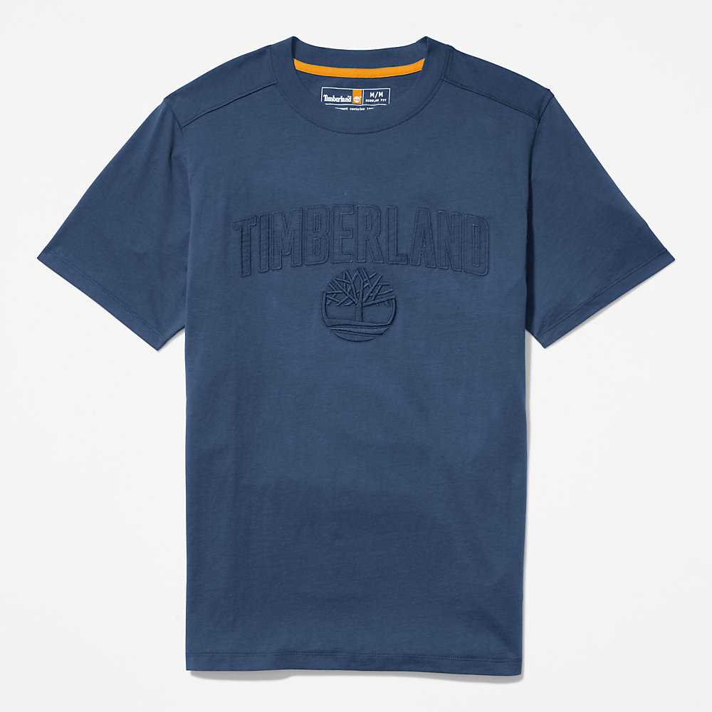 Dark Blue Men's Timberland Earthkeepers T Shirts | Israel-2816549