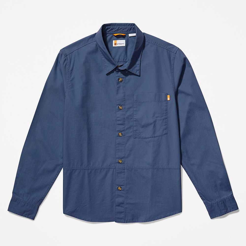 Dark Blue Men's Timberland Earthkeepers Shirts | Israel-2907846