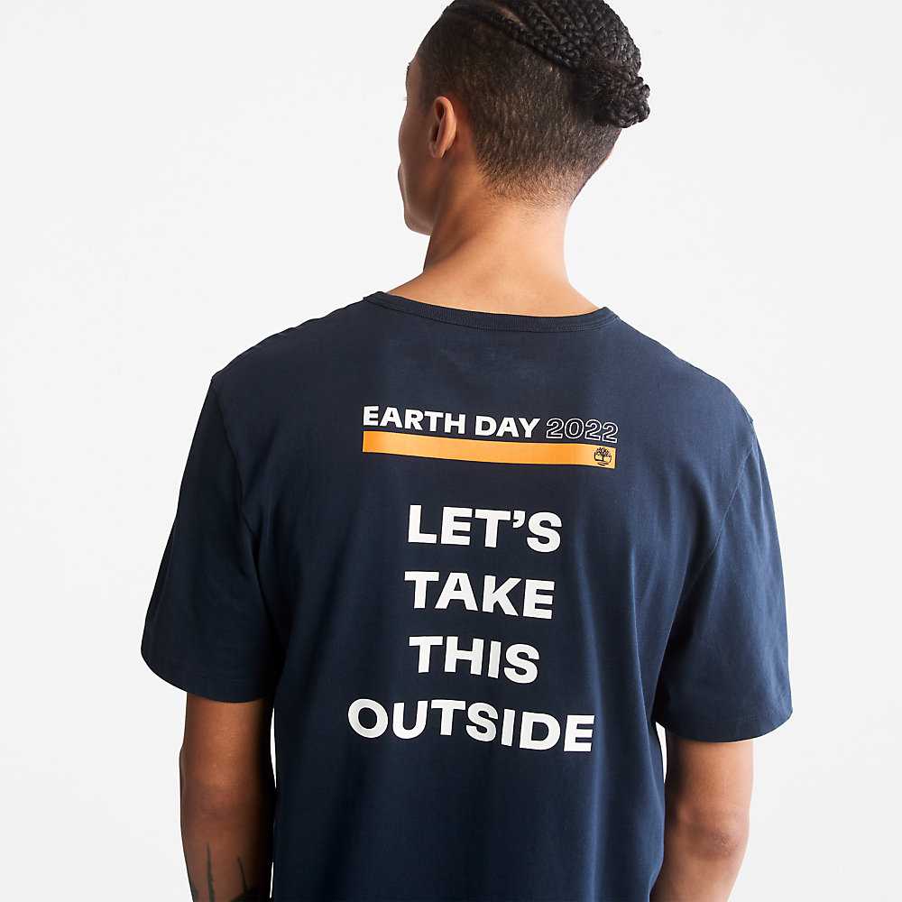 Dark Blue Men's Timberland Earthkeepers T Shirts | Israel-8492307