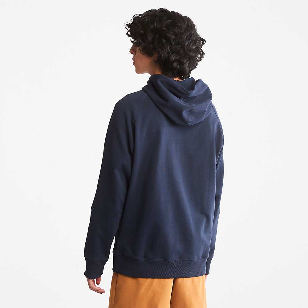 Dark Blue Men's Timberland Heavyweight Hoodie | Israel-1720548