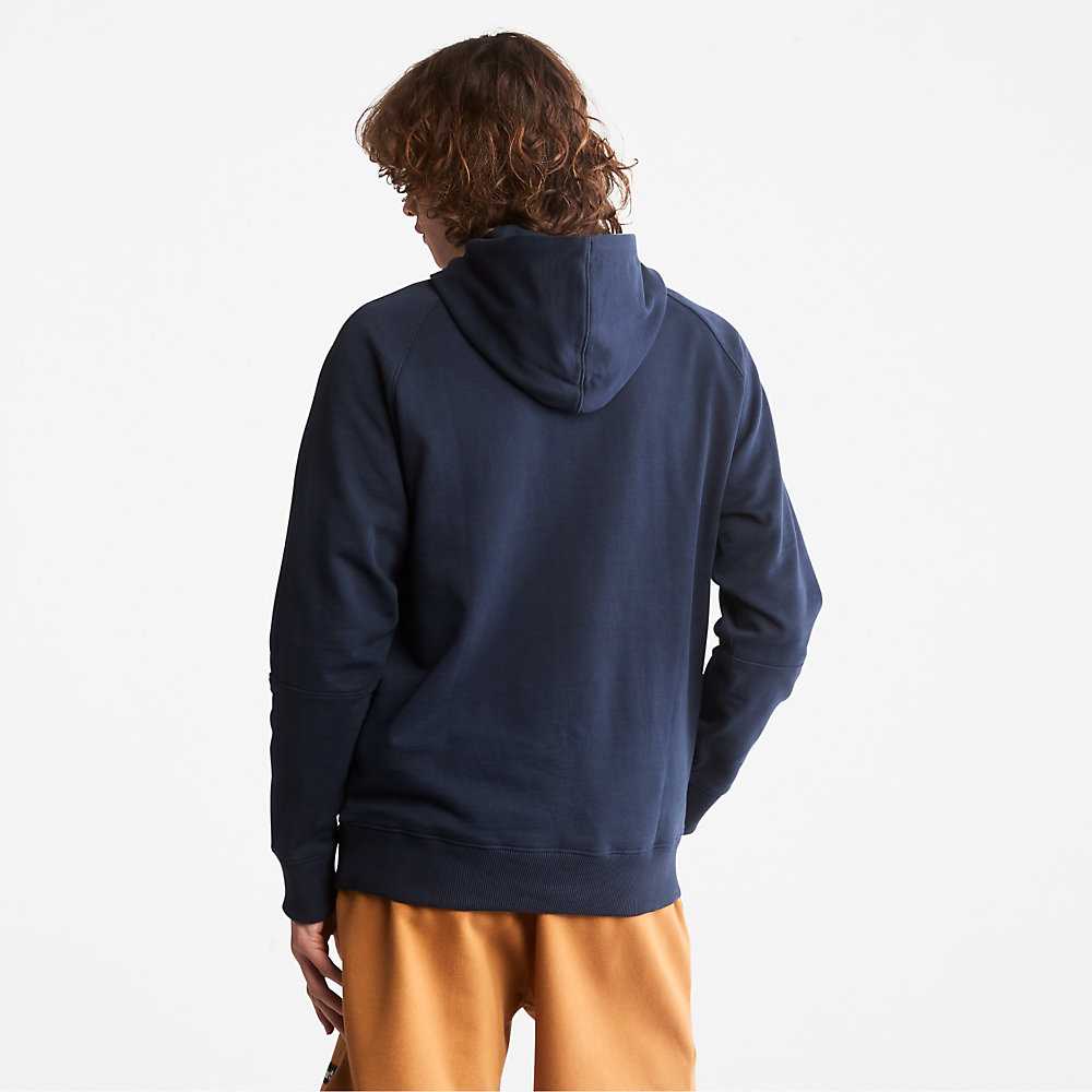 Dark Blue Men's Timberland Heavyweight Hoodie | Israel-1720548