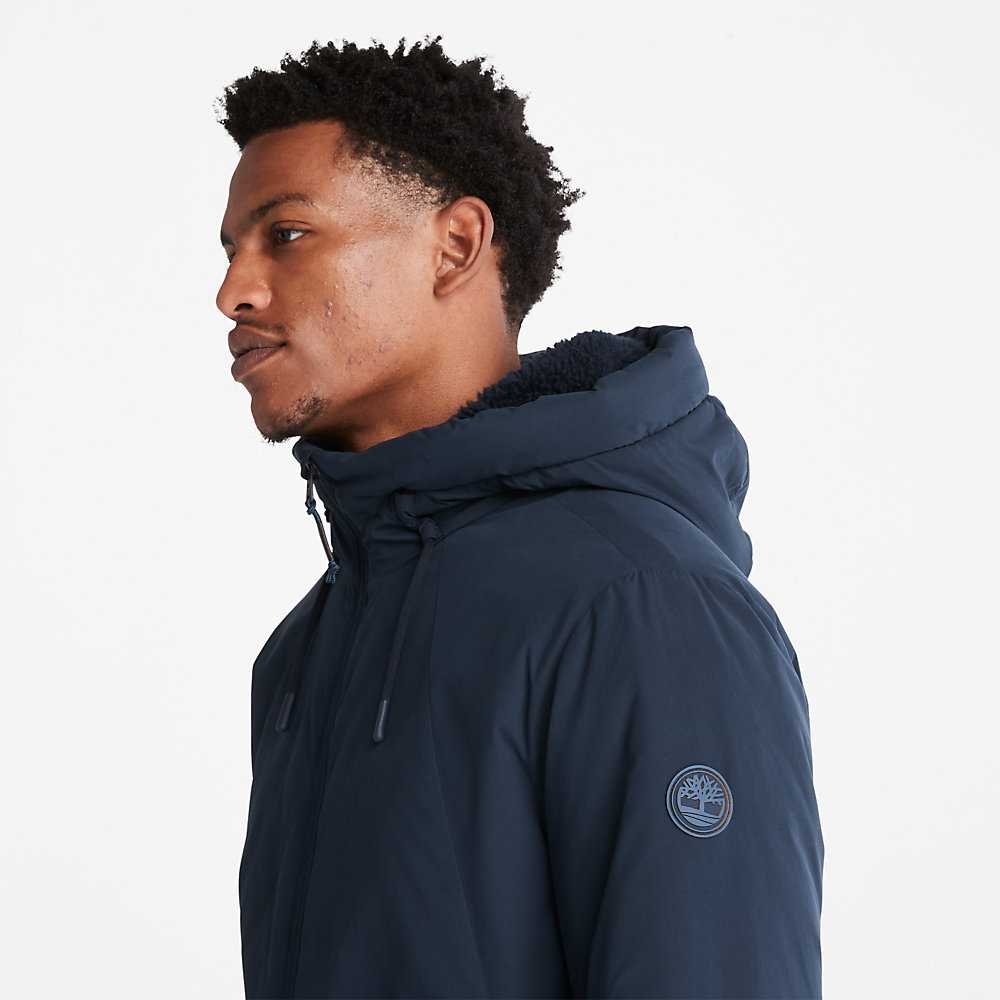 Dark Blue Men's Timberland Insulated Parka Jackets | Israel-8239045