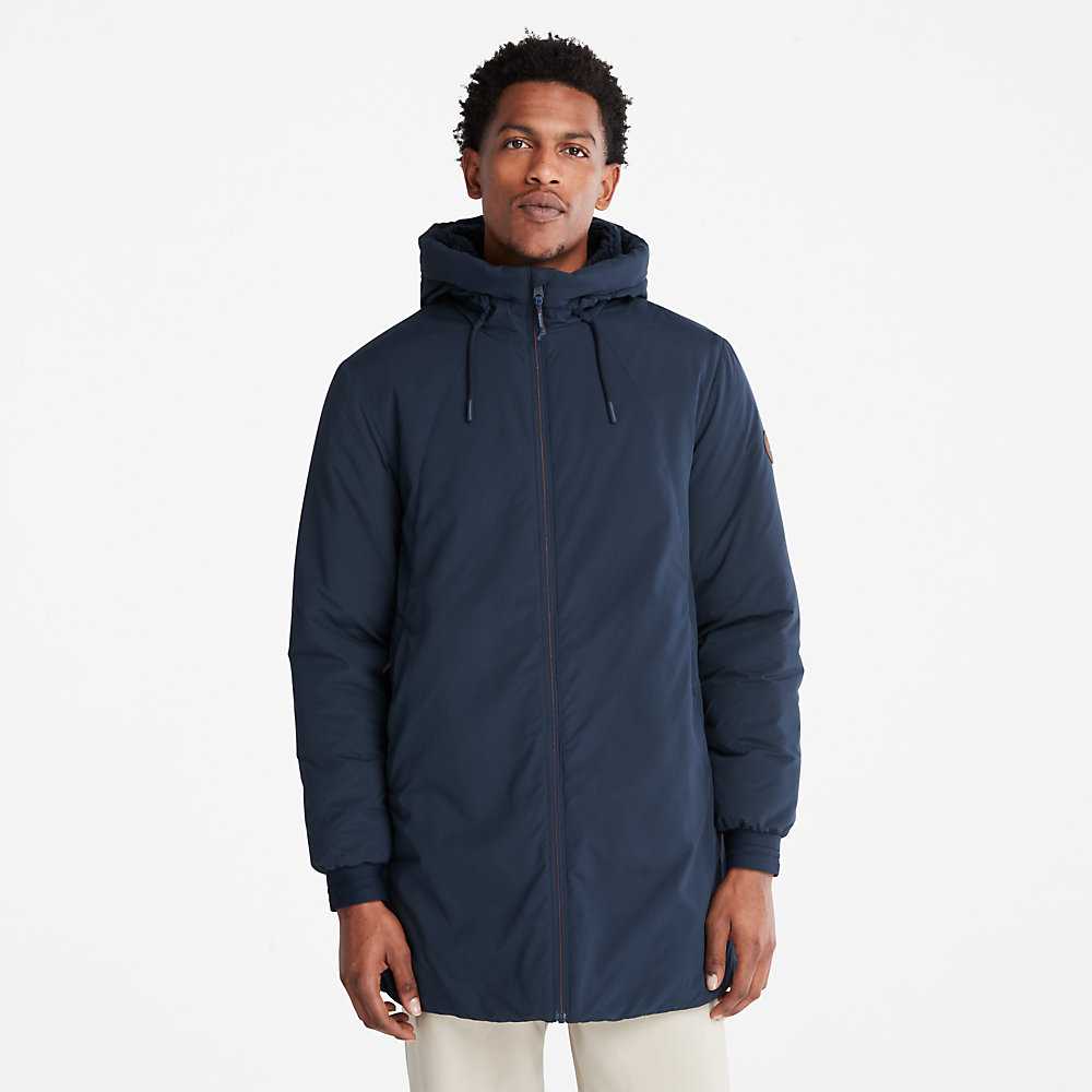 Dark Blue Men\'s Timberland Insulated Parka Jackets | Israel-8239045