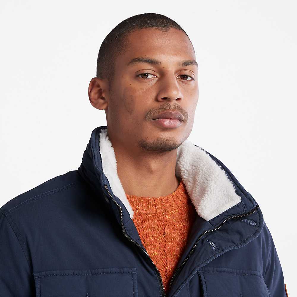 Dark Blue Men's Timberland Mount Kelsey Winter Jackets | Israel-6759430