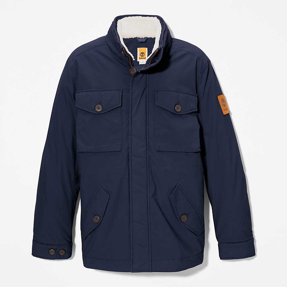 Dark Blue Men's Timberland Mount Kelsey Winter Jackets | Israel-6759430