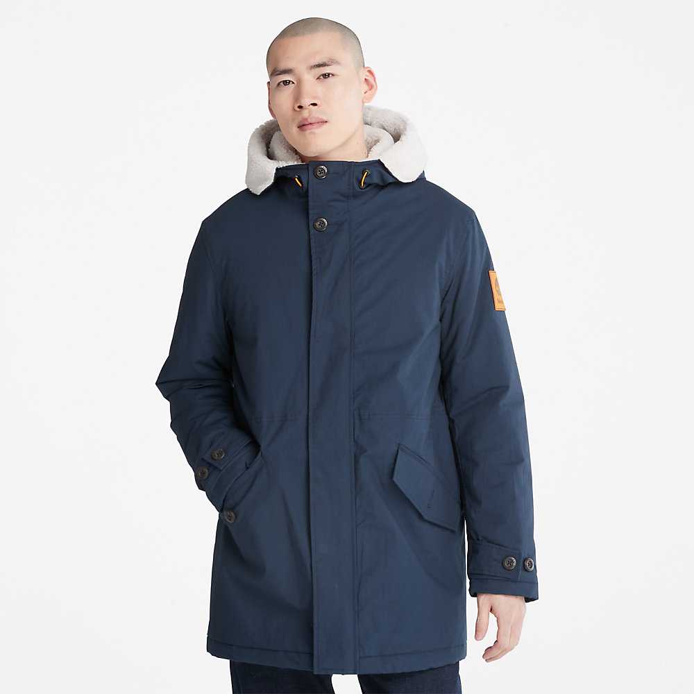 Dark Blue Men\'s Timberland Mt. Kelsey Parka Jackets | Israel-3498125