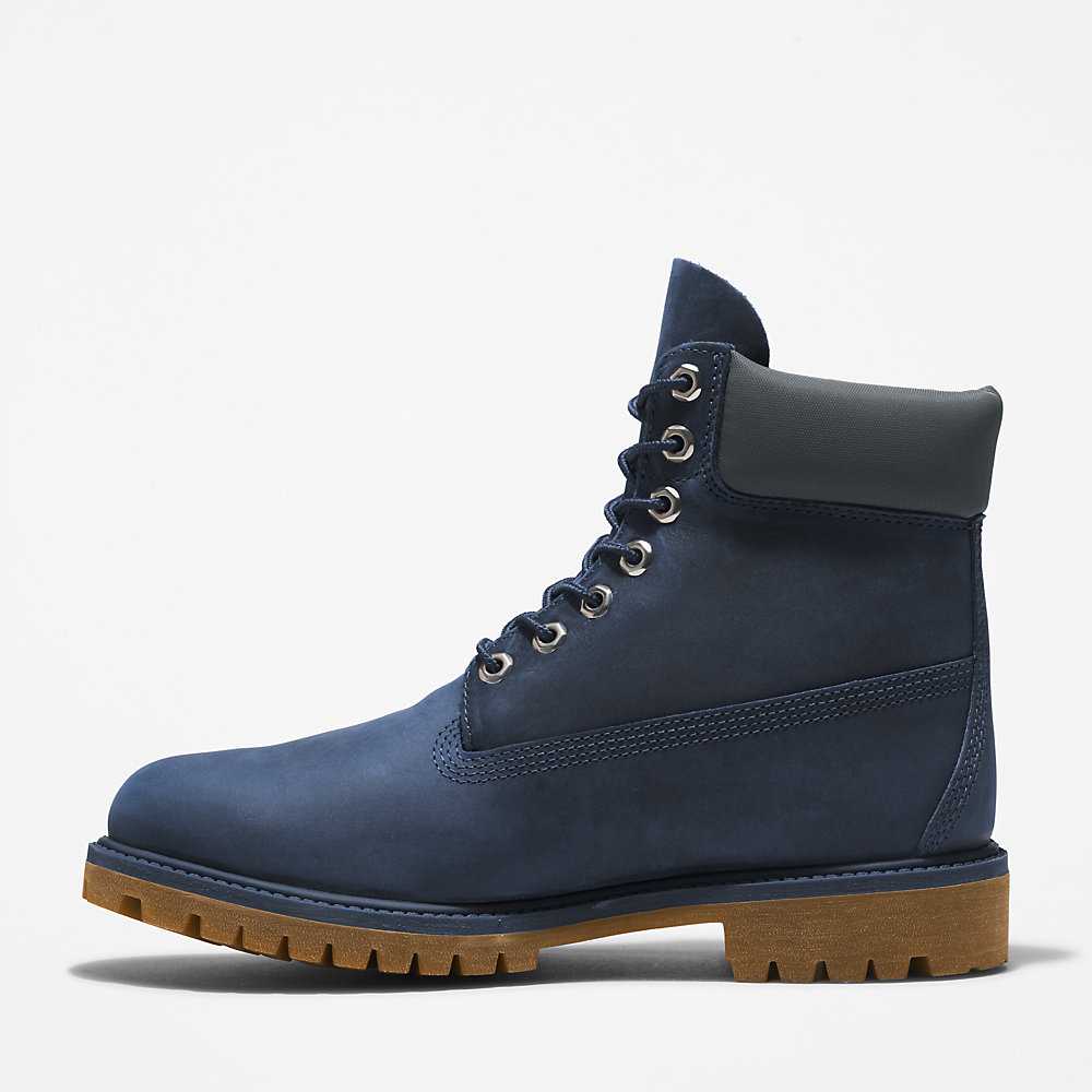 Dark Blue Men's Timberland Premium® 6 Inch Waterproof Boots | Israel-6980275