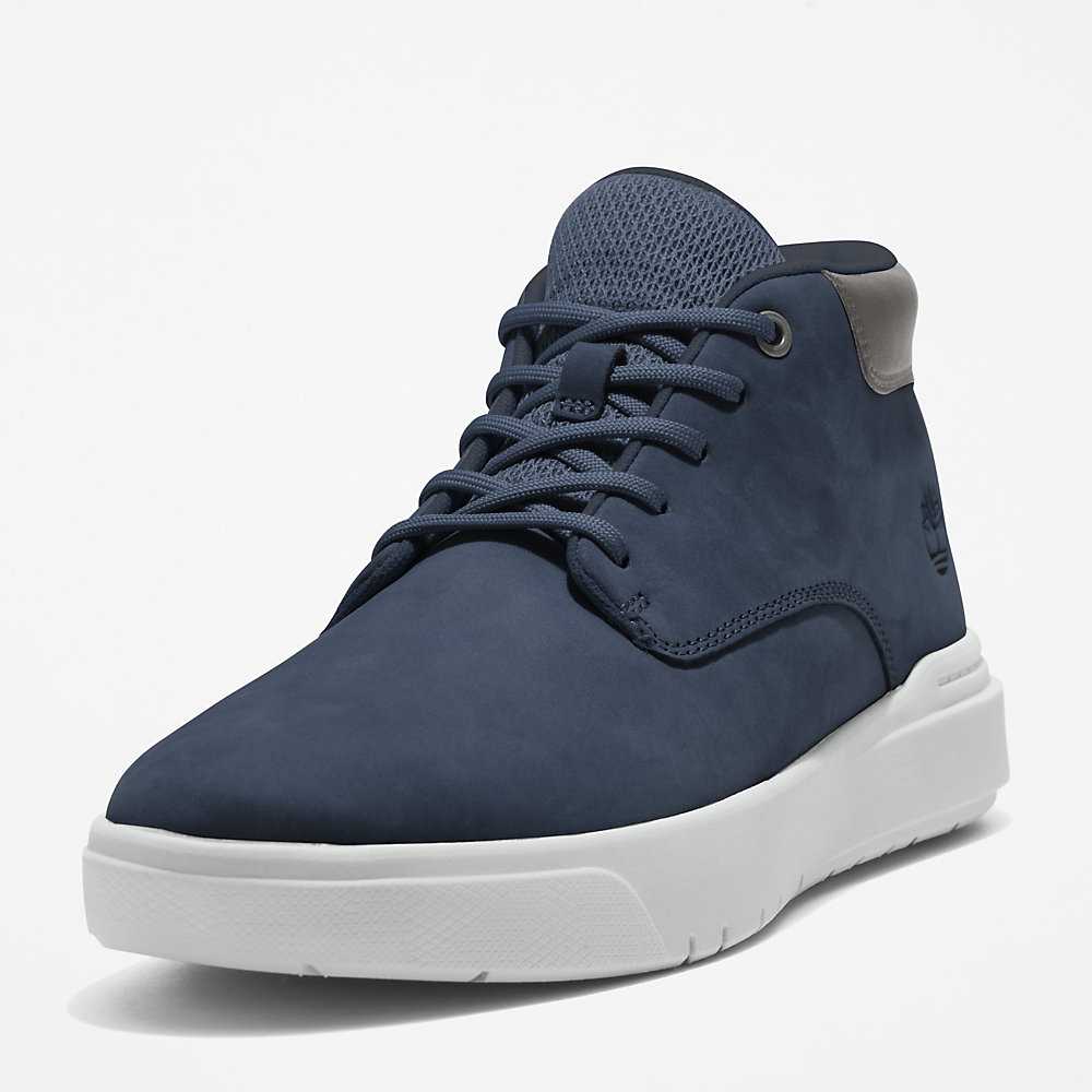 Dark Blue Men's Timberland Seneca Bay Chukka Boots | Israel-0452796