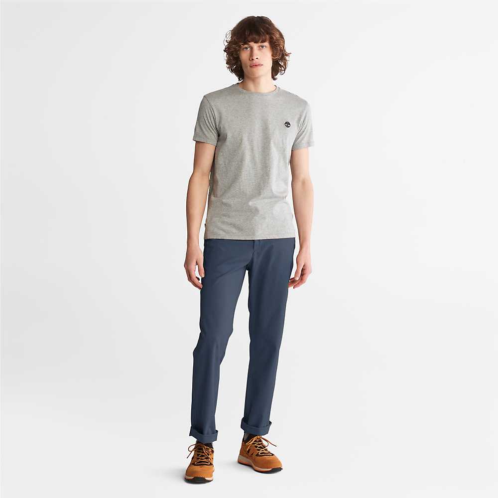 Dark Blue Men's Timberland Squam Lake Chinos | Israel-0674351