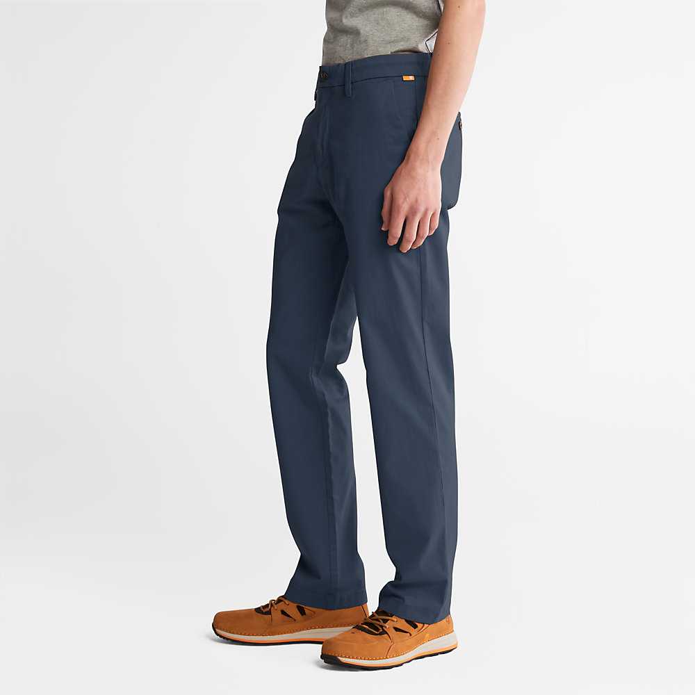 Dark Blue Men's Timberland Squam Lake Chinos | Israel-0674351