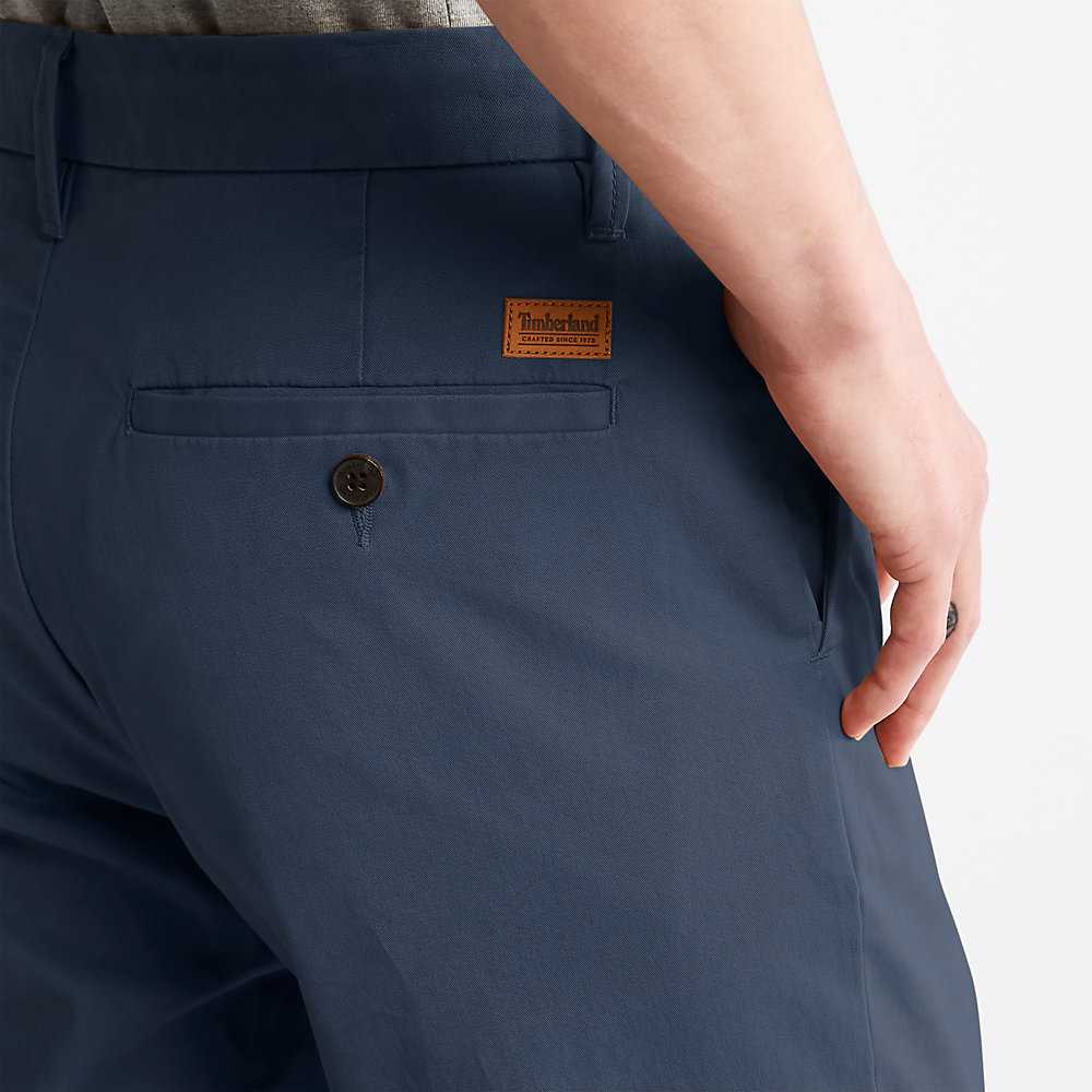 Dark Blue Men's Timberland Squam Lake Chinos | Israel-0674351