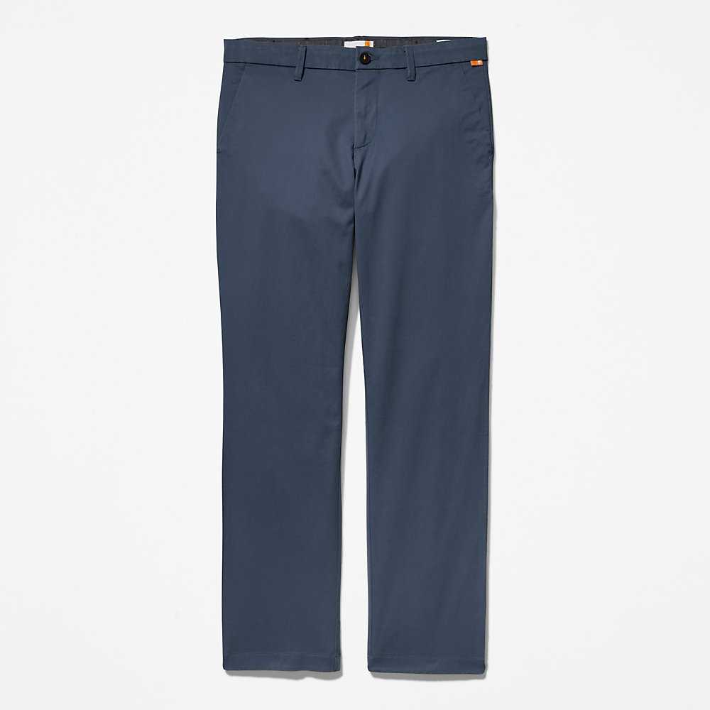 Dark Blue Men's Timberland Squam Lake Chinos | Israel-0674351