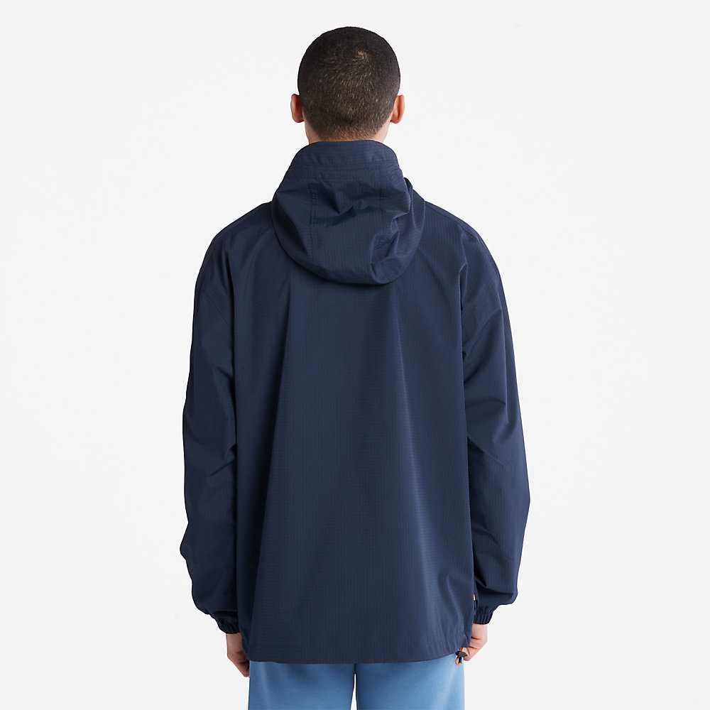 Dark Blue Men's Timberland Stow-and-Go Windbreaker | Israel-8302164