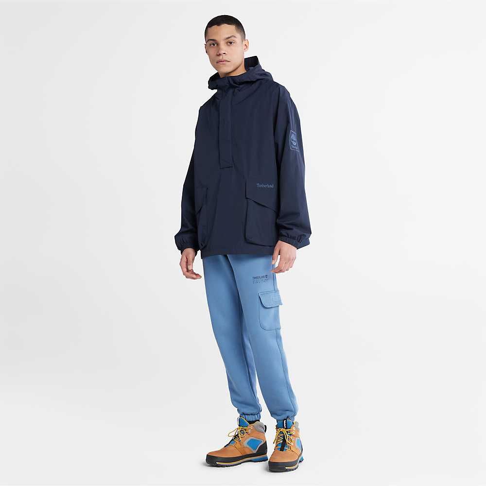 Dark Blue Men's Timberland Stow-and-Go Windbreaker | Israel-8302164