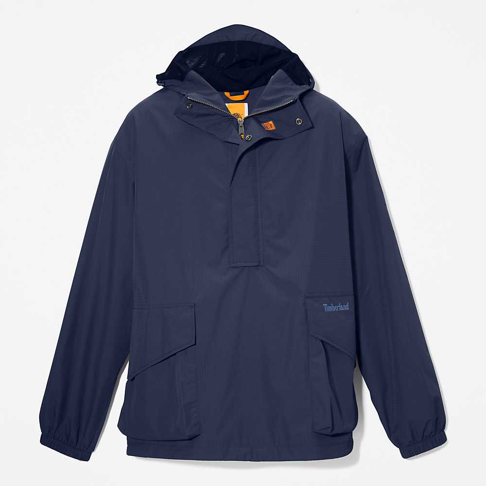 Dark Blue Men's Timberland Stow-and-Go Windbreaker | Israel-8302164