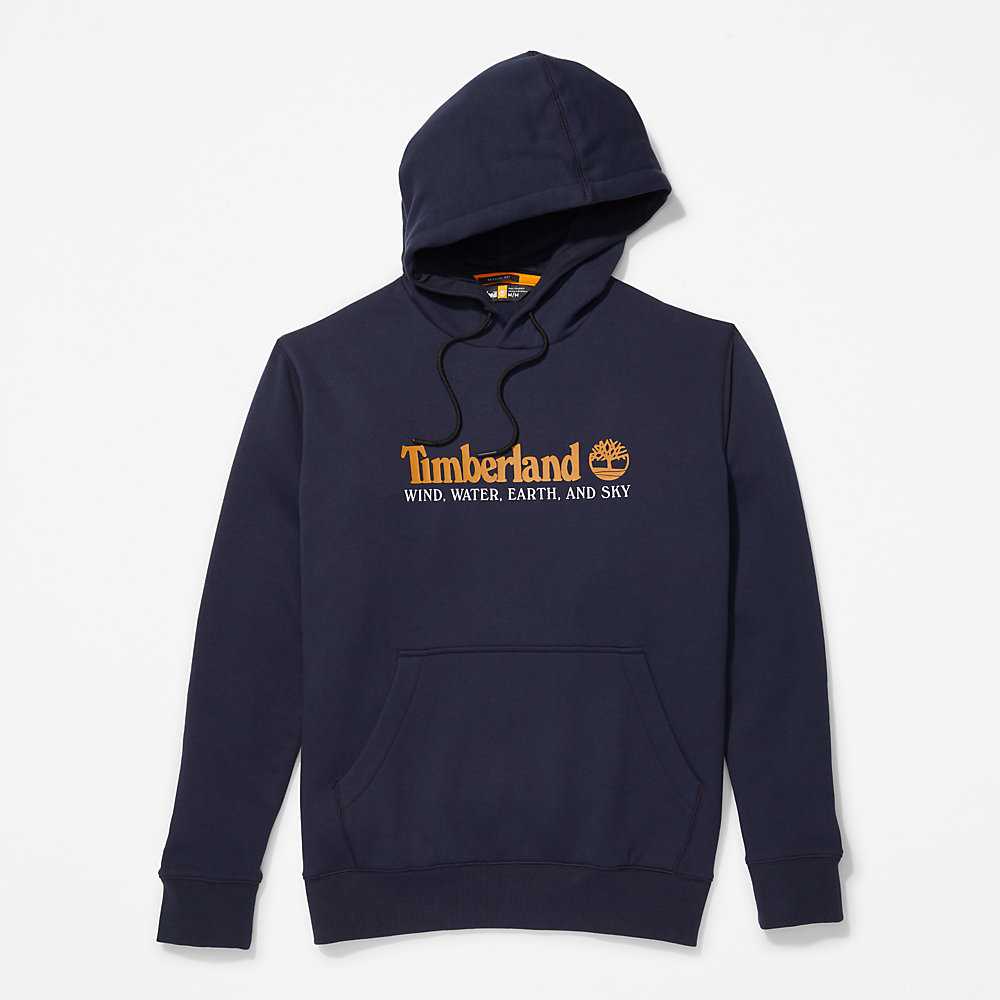 Dark Blue Men's Timberland Wind Water Earth And Sky Hoodie | Israel-1384092